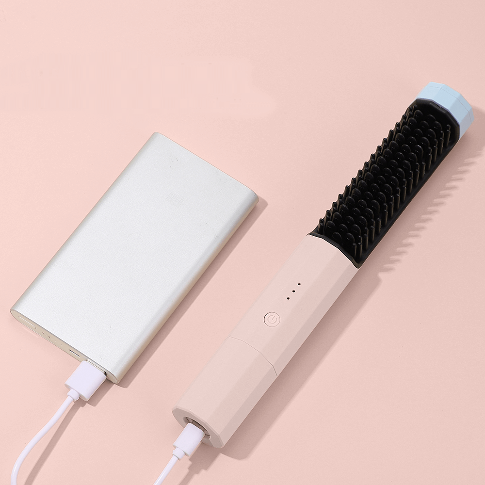 2-in-1 USB Cordless Straightening Brush